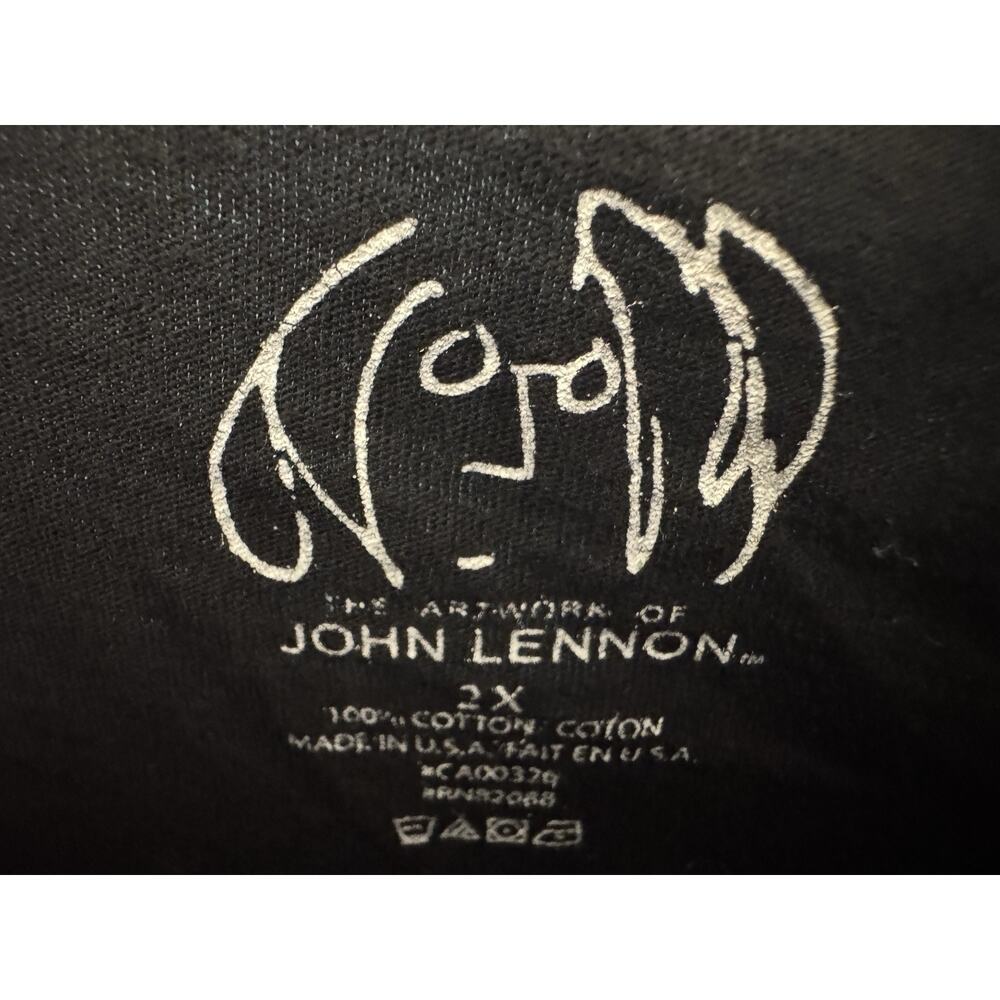 RARE John Lennon Official 9-Self Portraits Image Black T-Shirt Men’s 2XL - Picture 4 of 5